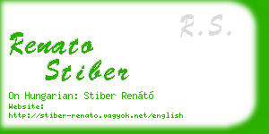 renato stiber business card